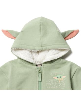 Baby Boys Yoda Fleece Zip Up Cosplay Hoodie