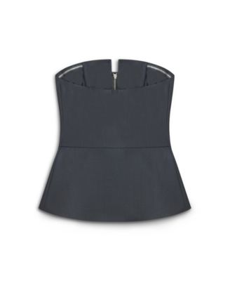 Women's Zippered Corset Look Blouse