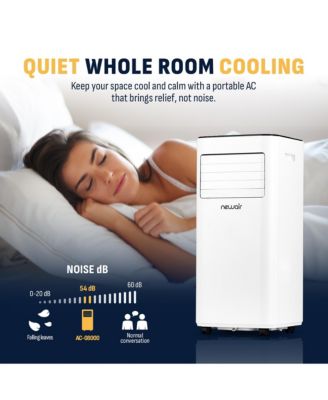 8,000 BTU Portable Air Conditioner (5,000 BTU DOE), Compact AC Design with Easy Setup Window Venting Kit, Self-Evaporative System, Quiet Operation, Dehumidifying Mode with Remote and Timer
