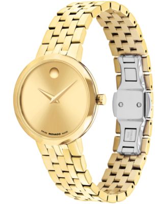 Women's Museum Classic Swiss Quartz Light Yellow PVD Watch, 29.5mm