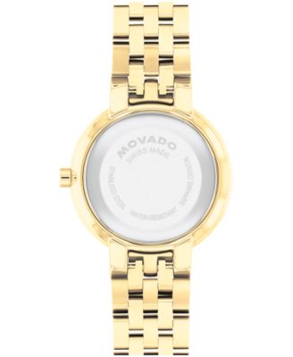 Women's Museum Classic Lab Grown Diamond Swiss Quartz Light Yellow PVD Watch, 29.5mm