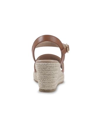 Little and Big Girls Lucia Band Espadrille Wedge Sandals