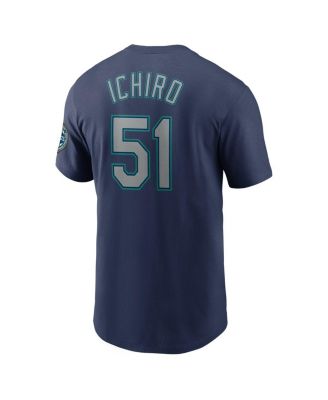 Men's Ichiro Suzuki Navy Seattle Mariners 2025 National Baseball Hall of Fame Name Number T-Shirt