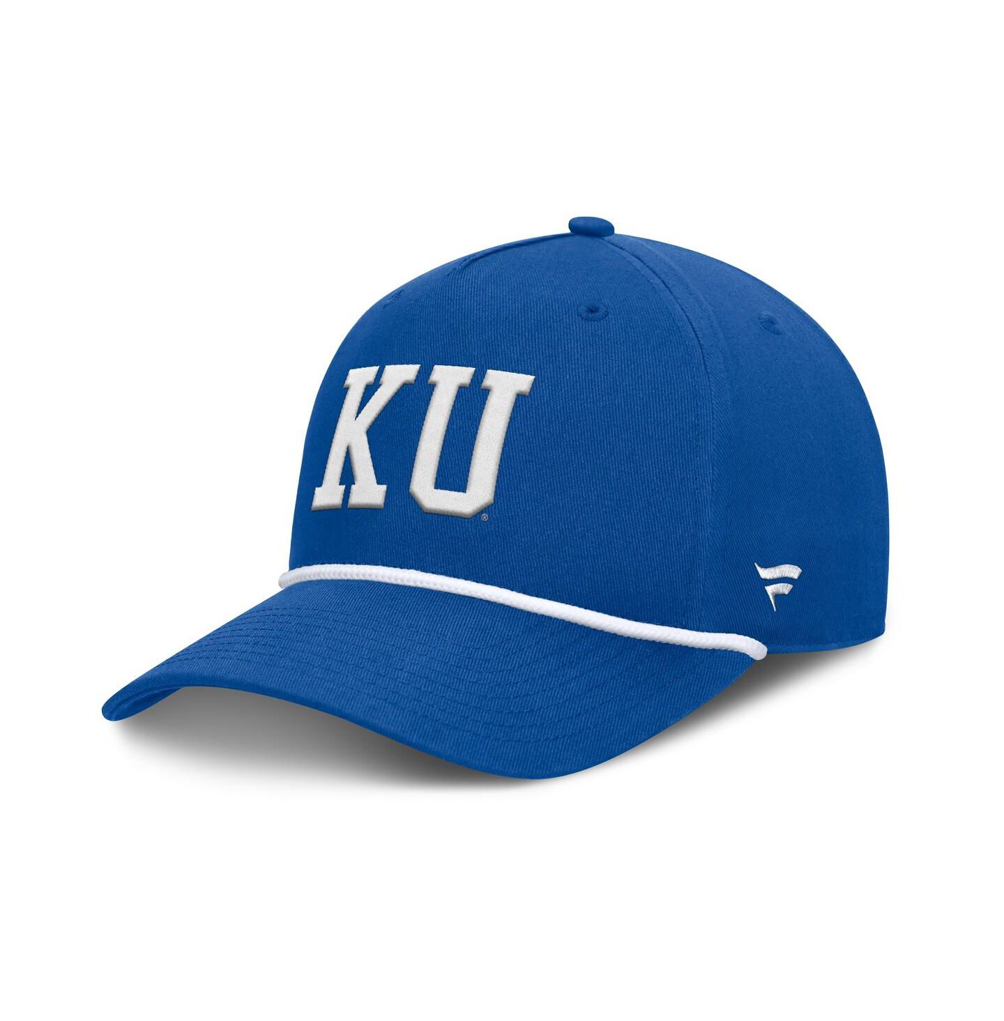Мужская кепка Fanatics Royal Kansas Jayhawks Foul Ball Rope Adjustable Hat — фото 1