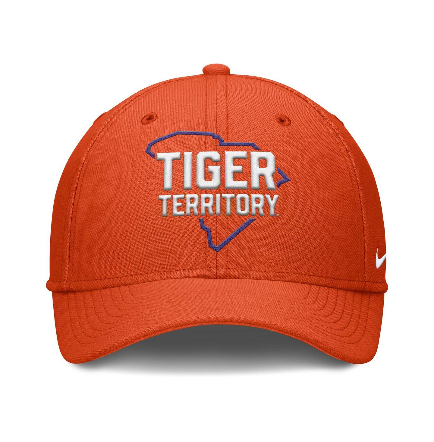 Мужская кепка Nike Orange Clemson Tigers Local Swoosh Flex Hat — фото 2