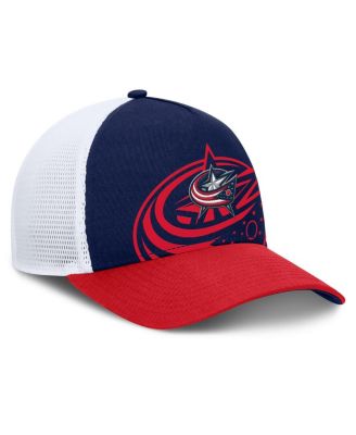 Fanatics - Men's Navy/Red Columbus Blue Jackets Authentic Pro A-Frame Rink Adjustable Hat