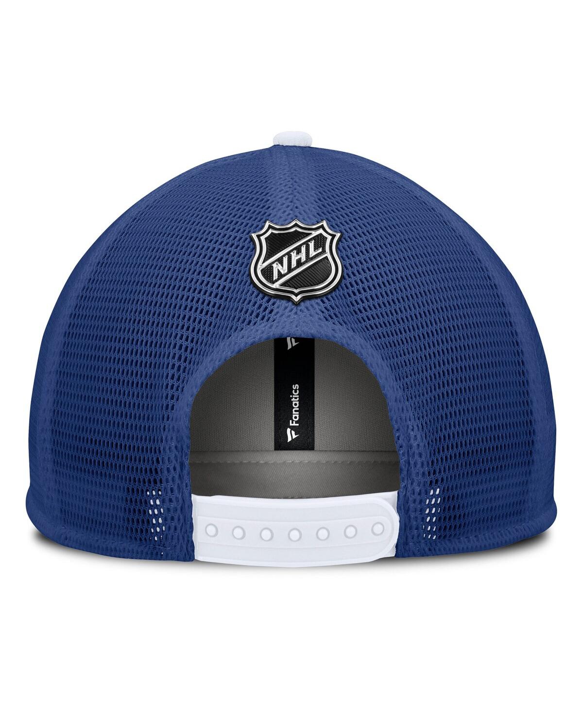 Fanatics Men's Blue/white Tampa Bay Lightning Authentic Pro Hometown Rink Foam Trucker Snapback Hat In Blue,white