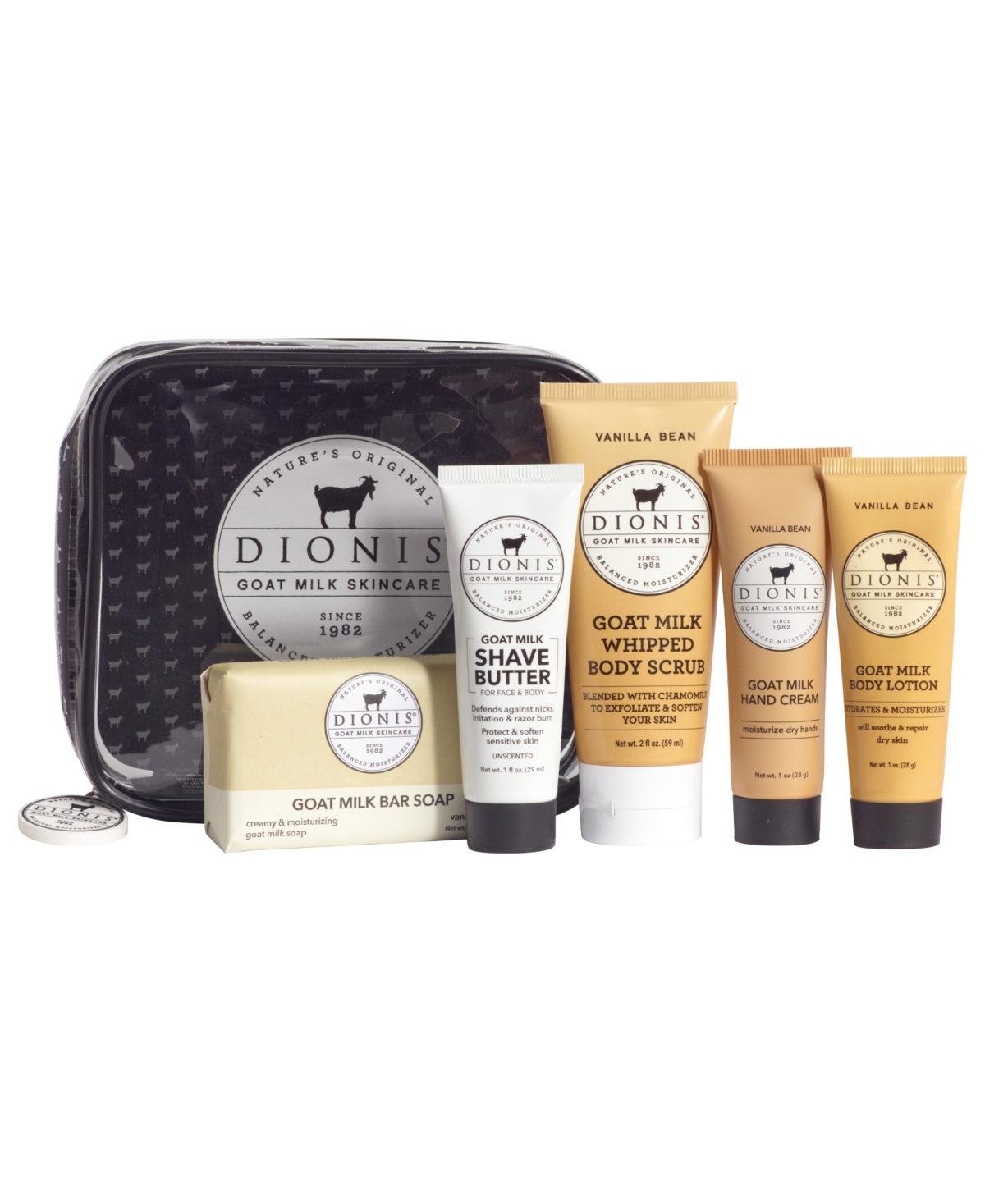 Goat Milk Vanilla Bean Travel Kit