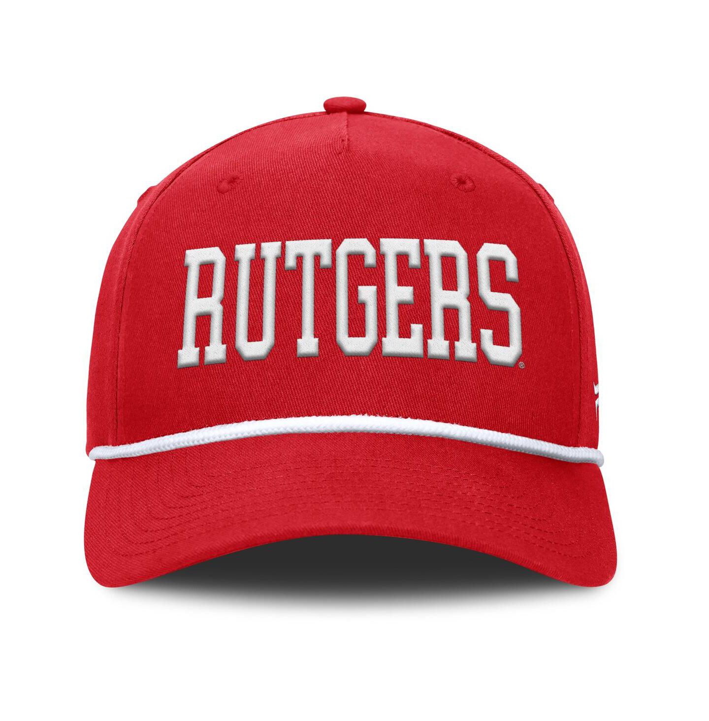 Мужская кепка Fanatics Scarlet Rutgers Scarlet Knights Foul Ball Rope Adjustable Hat — фото 4