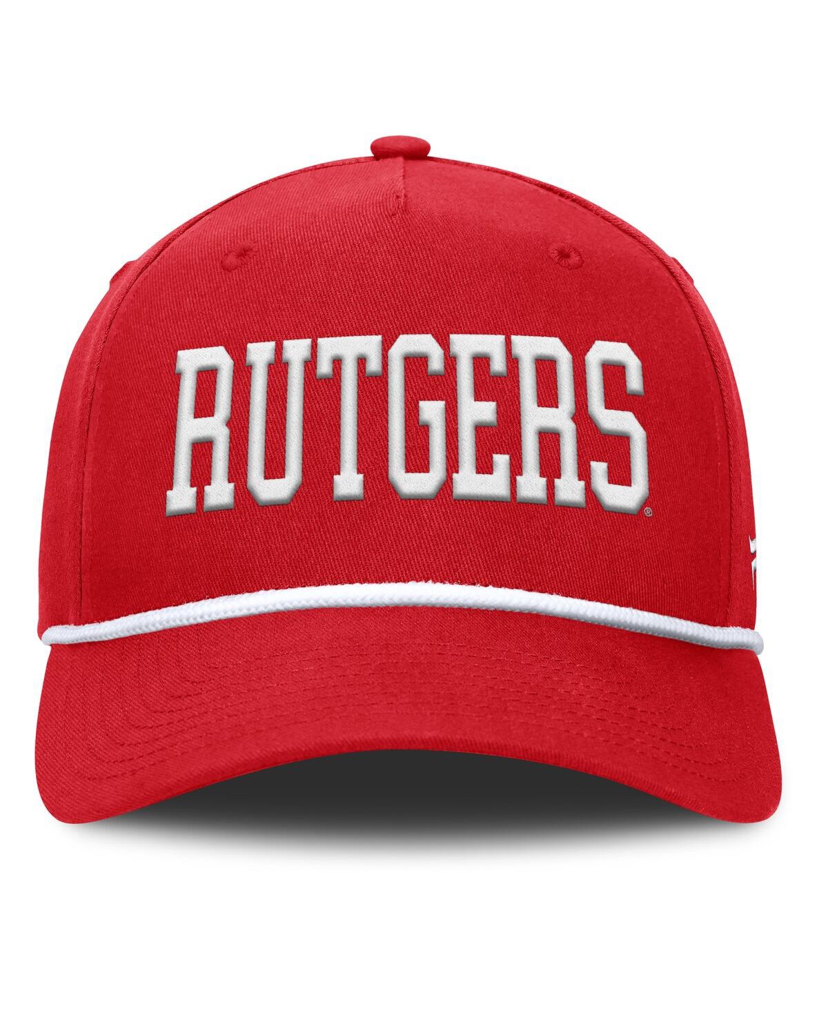Fanatics Men's Scarlet Rutgers Scarlet Knights Foul Ball Rope Adjustable Hat In Scarlet