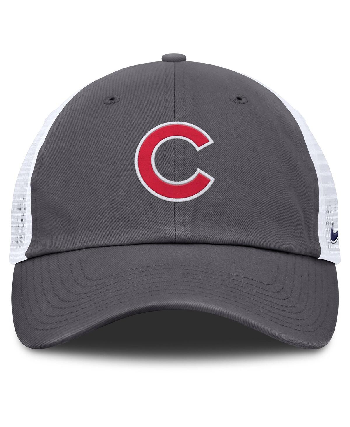 Nike Men's Gray Chicago Cubs Adjustable Trucker Hat In Gray