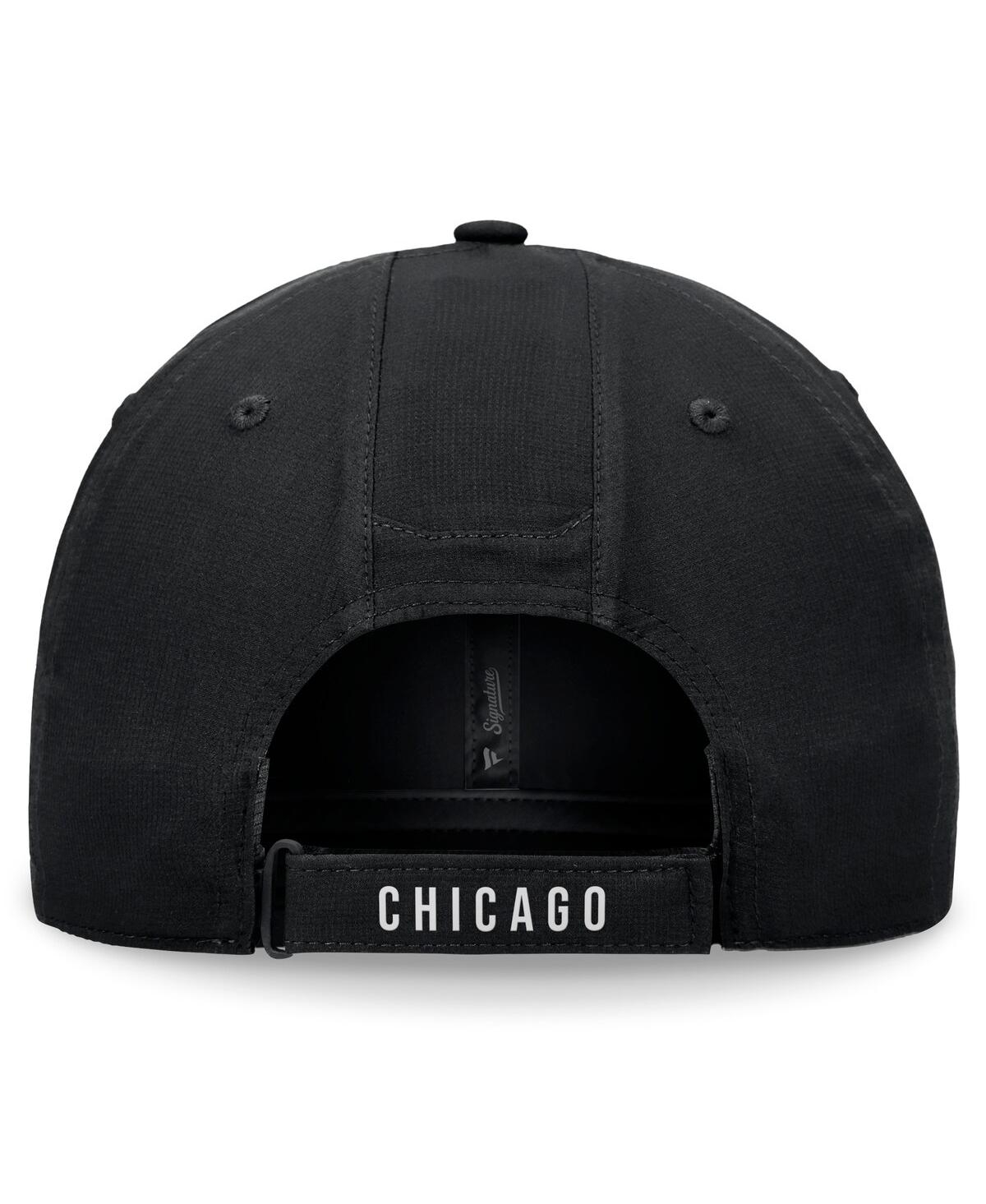 Fanatics Men's Black Chicago Blackhawks Front Office Ripstop Adjustable Hat In Black