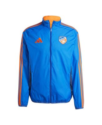 adidas - Men's Blue/Orange FC Cincinnati 2025 Anthem Reversible Full-Zip Jacket