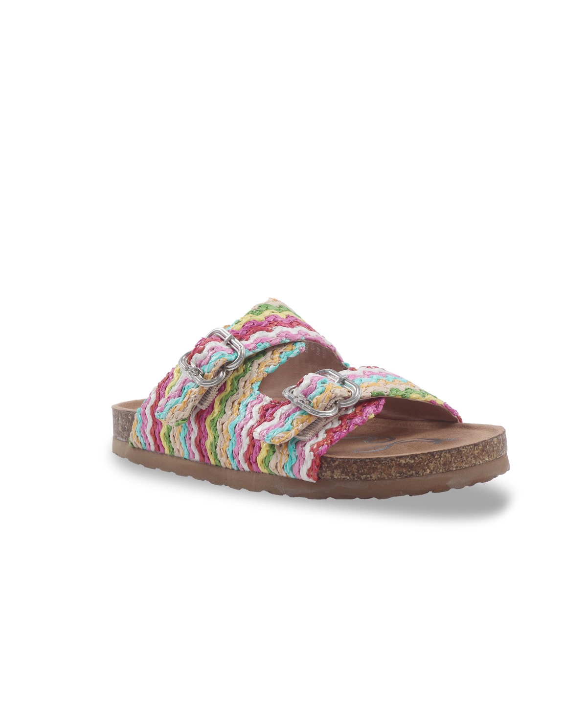 Shop Sam Edelman Little And Big Girls Kenzie Silas Double-strap Sandals In Pink Multi