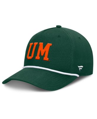 Fanatics - Men's  Green Miami Hurricanes Foul Ball Rope Adjustable Hat