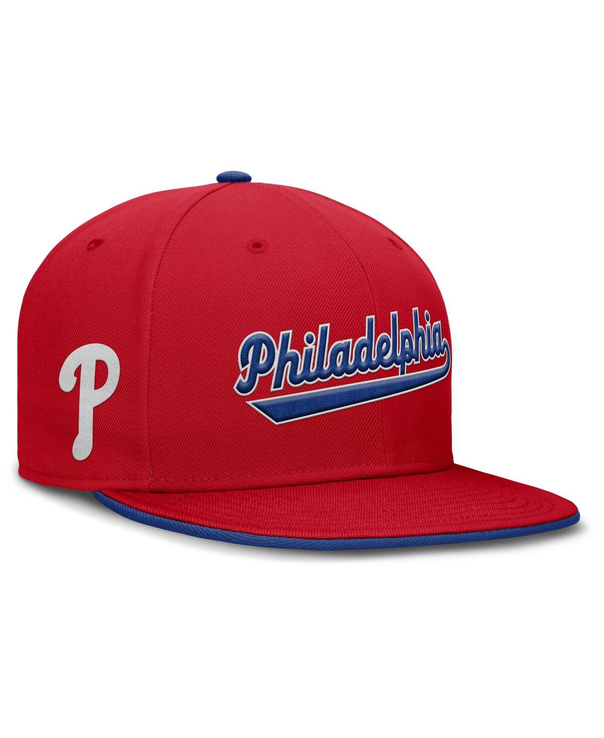 Nike Men's Red Philadelphia Phillies True Performance Fitted Hat In Red