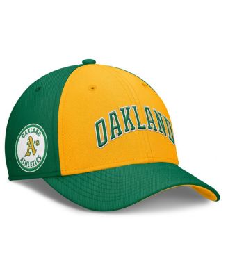 Nike - Men's  Green/Gold Oakland Athletics Rise Swoosh Performance Flex Hat