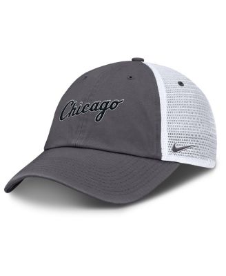 Men's Gray Chicago White Sox Wordmark Club Adjustable Trucker Hat