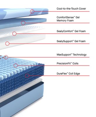 Posturepedic Hybrid Lynden 13" Medium Tight Top Mattress Set - Queen Split