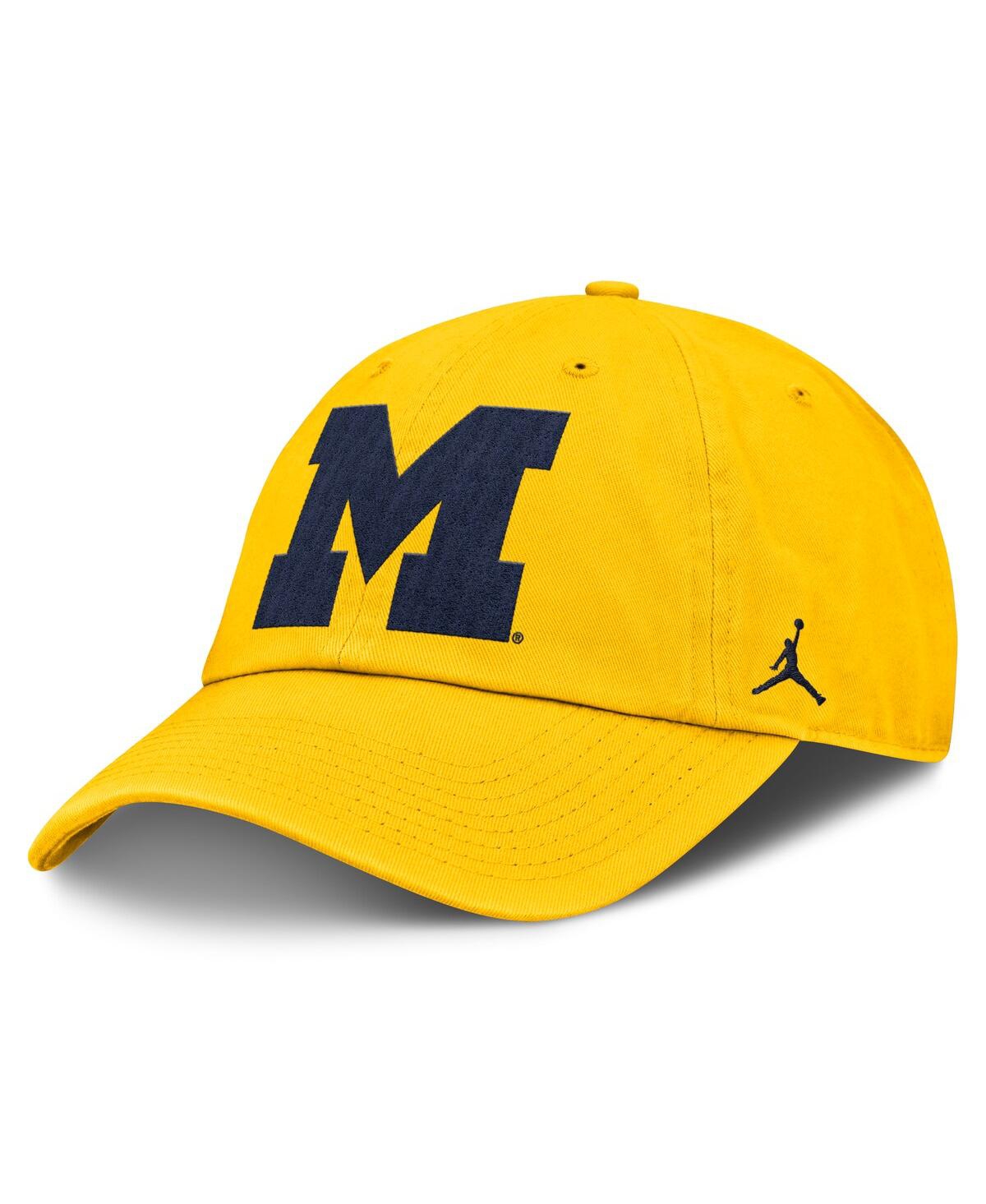 JORDAN MEN'S GOLD MICHIGAN WOLVERINES PRIMETIME CLUB ADJUSTABLE HAT 