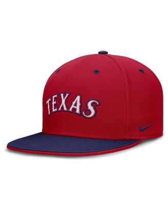 Nike - Men's Red/Royal Texas Rangers True Primetime Two-Tone Performance Fitted Hat