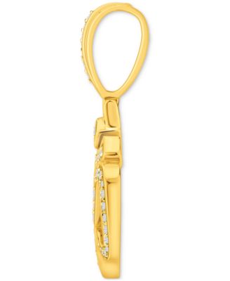 Men's Diamond Polished Om Symbol Pendant (1/2 ct. t.w.) in 10k Gold