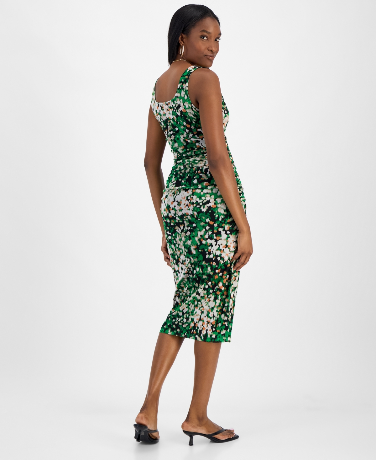 Bar Iii Women's Printed Mesh Sheath Dress, Exclusively At Macy's In Black Multi