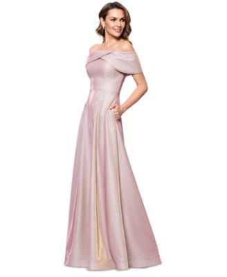 Women's Off-The-Shoulder Glitter Gown