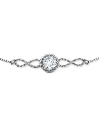 Round Cubic Zirconia Infinity Link Bolo Bracelet (1-1/4 ct. t.w.) in 18k Gold Over Sterling Silver, Exclusively at Macy's
