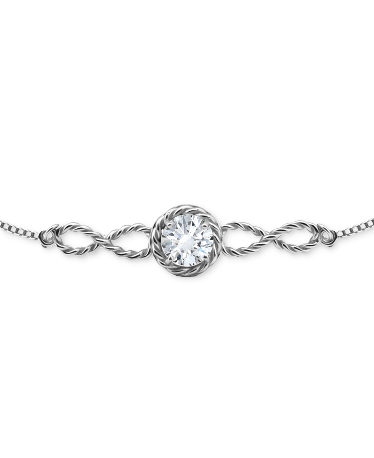 GIANI BERNINI ROUND CUBIC ZIRCONIA INFINITY LINK BOLO BRACELET (1-1/4 CT. T.W.) IN 18K GOLD OVER STERLING SILVER,  