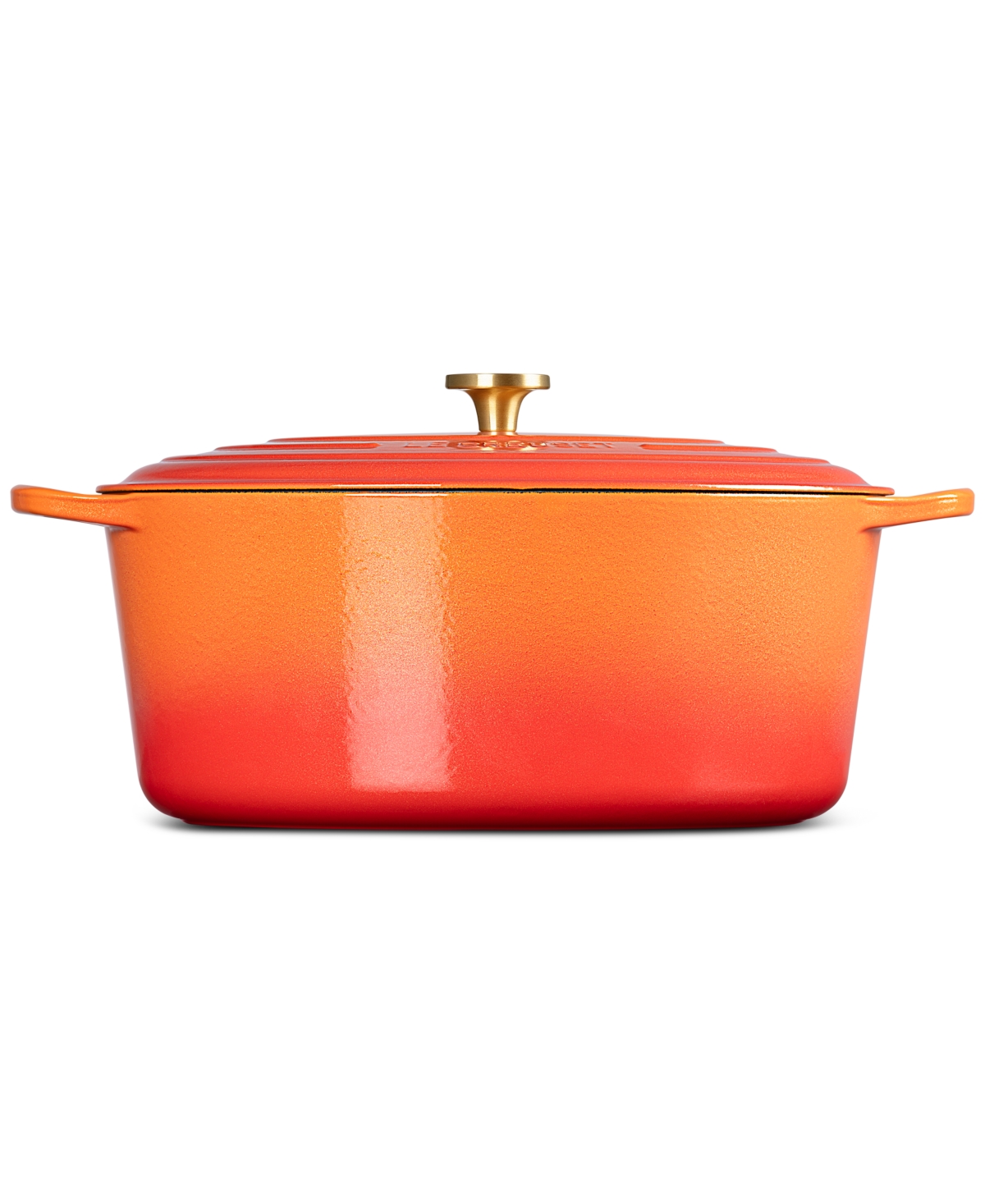 Le Creuset Signature 15.5-qt. Flamme Doree Oval Oven With Crucible Knob In Flamme Dor