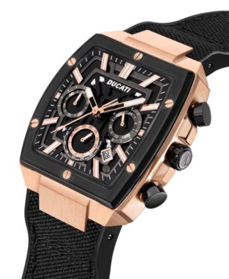 Men's Dress Sport Black Nylon Watch, 42mm