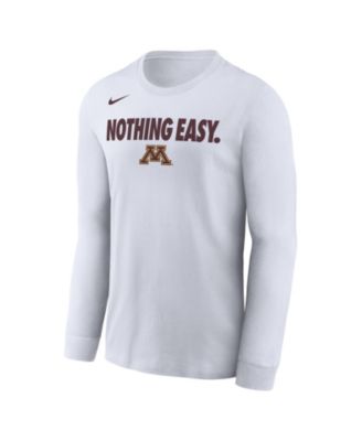 Nike - Men's White Minnesota Golden Gophers 2025 On-Court Bench Long Sleeve T-Shirt