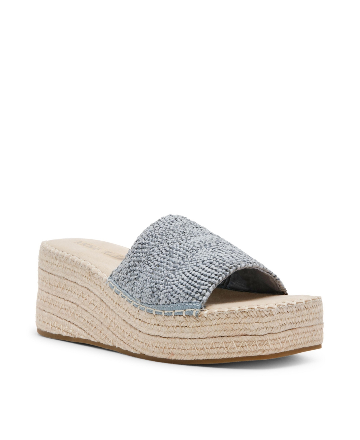 Anne Klein Cruz Platform Wedge Sandal In Light Blue
