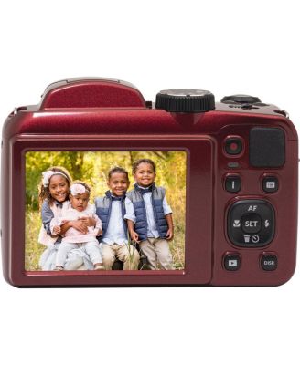 PIXPRO Astro Zoom AZ255 16MP Full HD 3" LCD Screen Digital Camera, Red