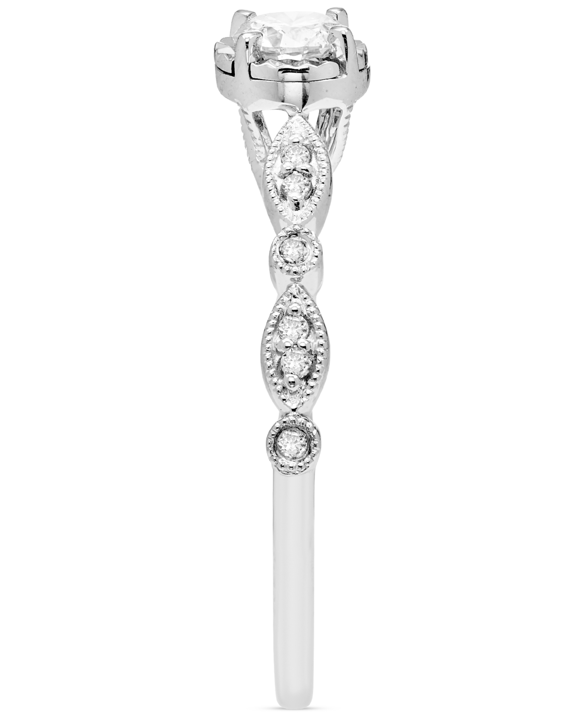 Macy's Diamond Engagement Ring (1/3 Ct. T.w.) In 14k White Gold In White Gold