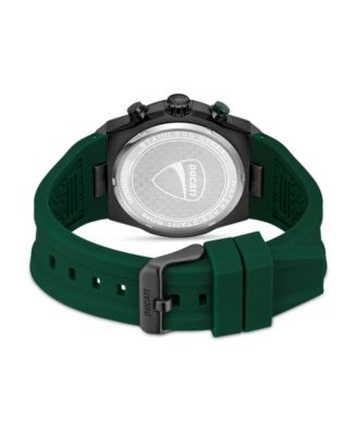 Men's Dress Sport Green Silicon Watch, 43.5mm