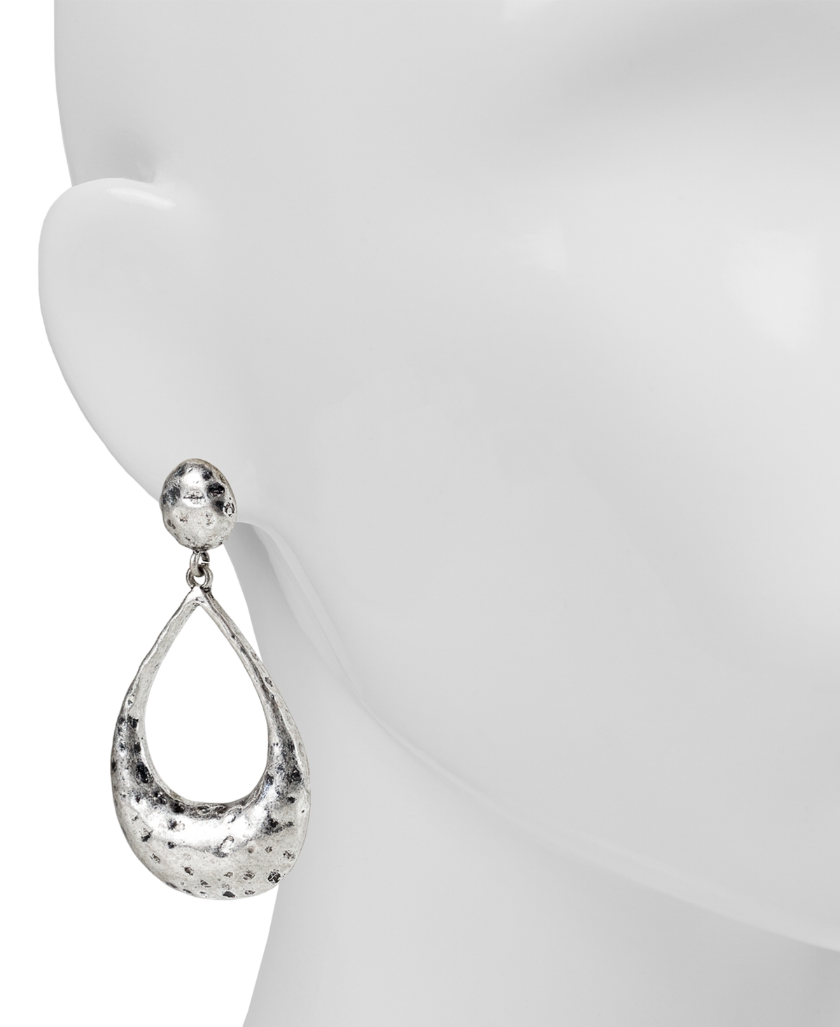 Patricia Nash Hammered Finish Teardrop Door Knocker Drop Earrings