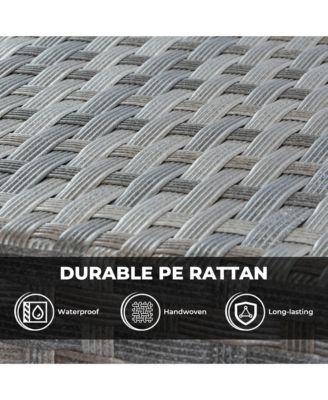 13 Pieces Outdoor Furniture Patio Sectional Sofa,No Assembly Required PE Wicker Conversation Sets with 42" Fire Pit,Armchairs,Ottomans and Coffee Table for Garden Poolside Backyard