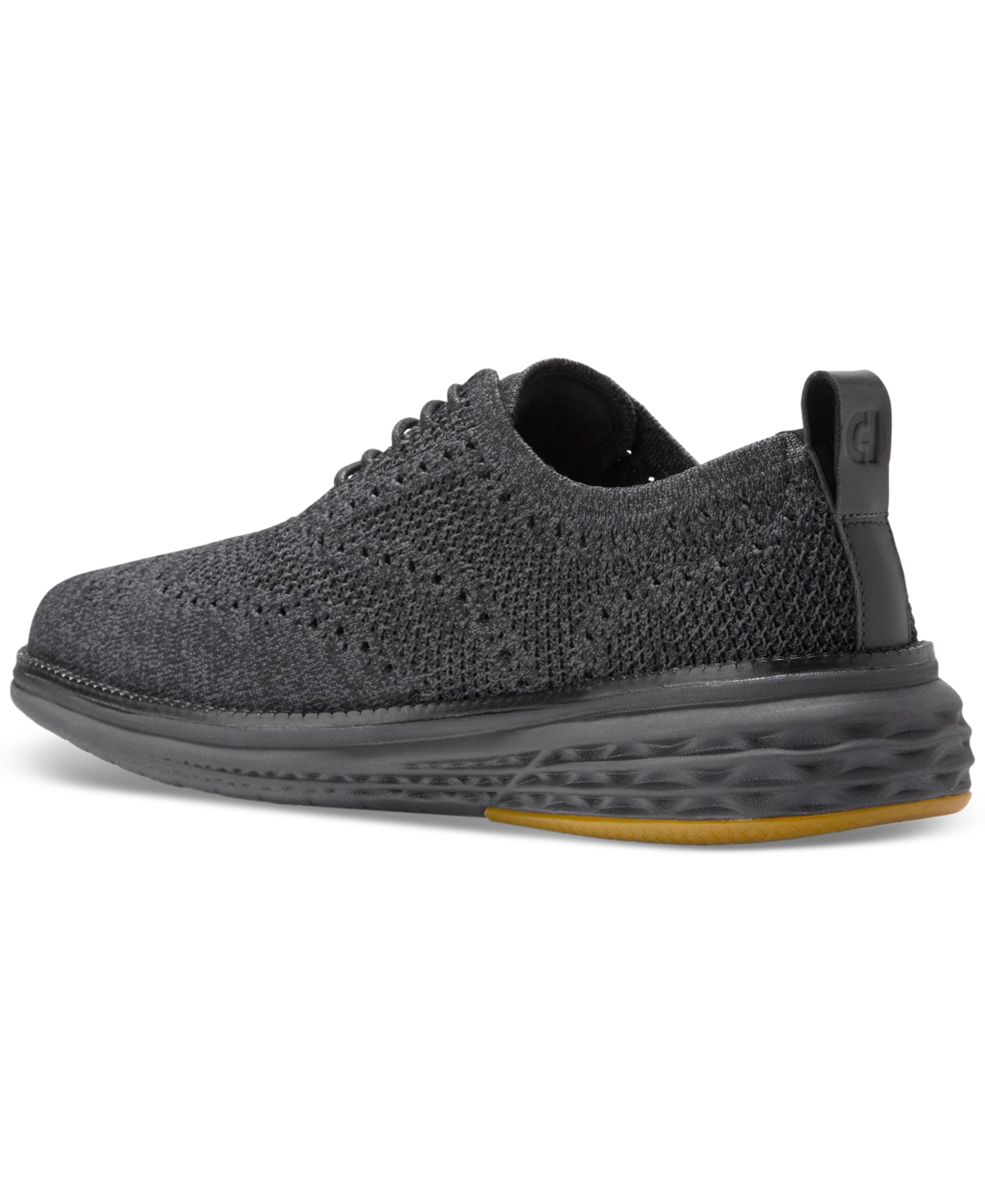 Cole Haan Men's Grand Hurrion Stitchlite Wingtip Oxford Shoes In Black Stitchlite