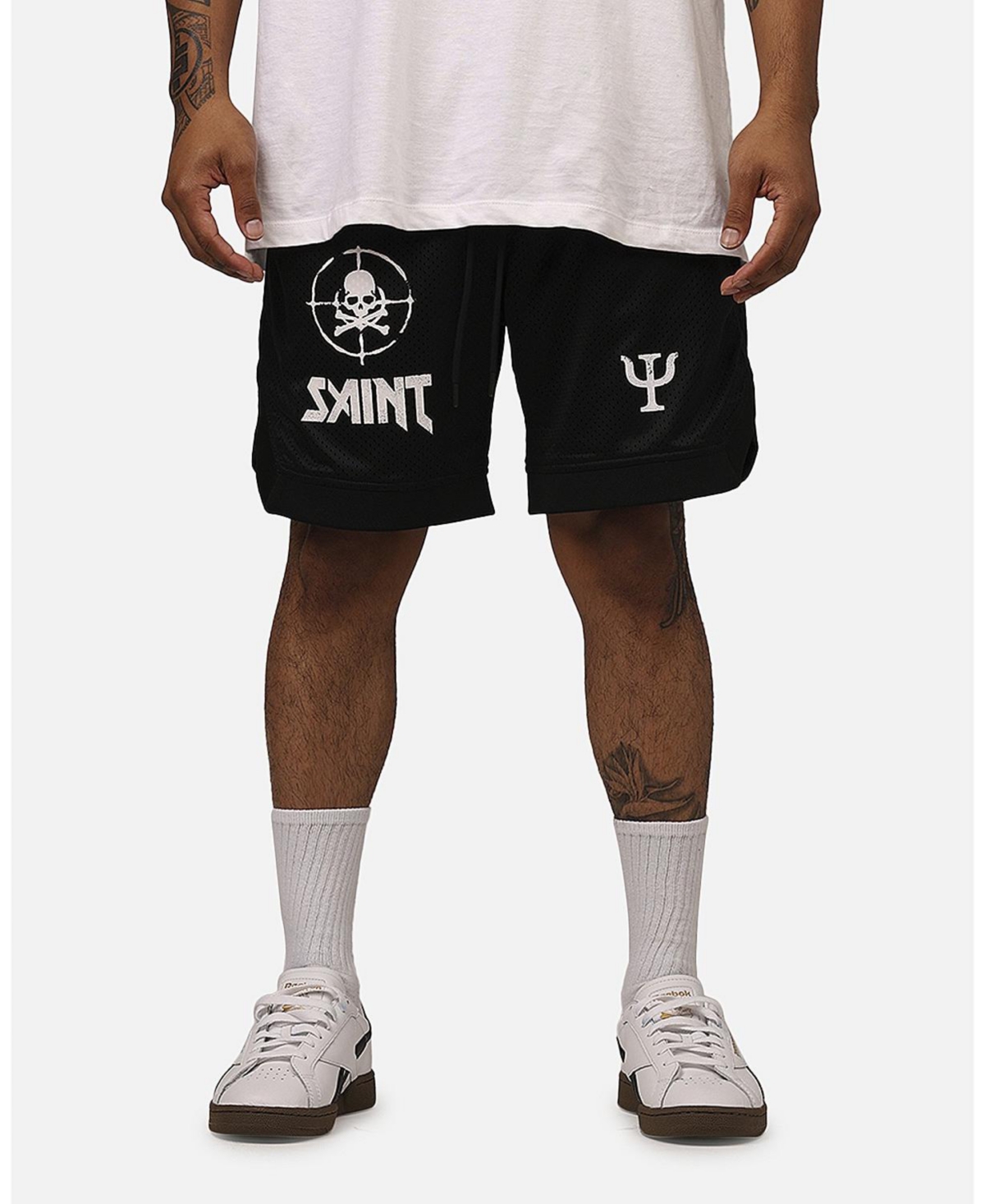 Men's Post Humanous Basketball Short - Black/white