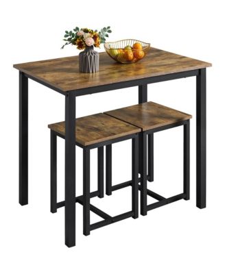 Industrial 3-Piece Dining Table Set