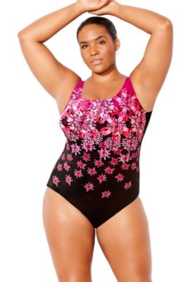 Women's Chlorine Resistant Tank One Piece Swimsuit