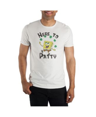 Big & Tall Cartoon Here to Patty White Graphic Tee