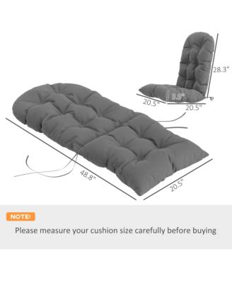 2 PCS Adirondack Cushions, Tufted High Back Patio Chair Cushions