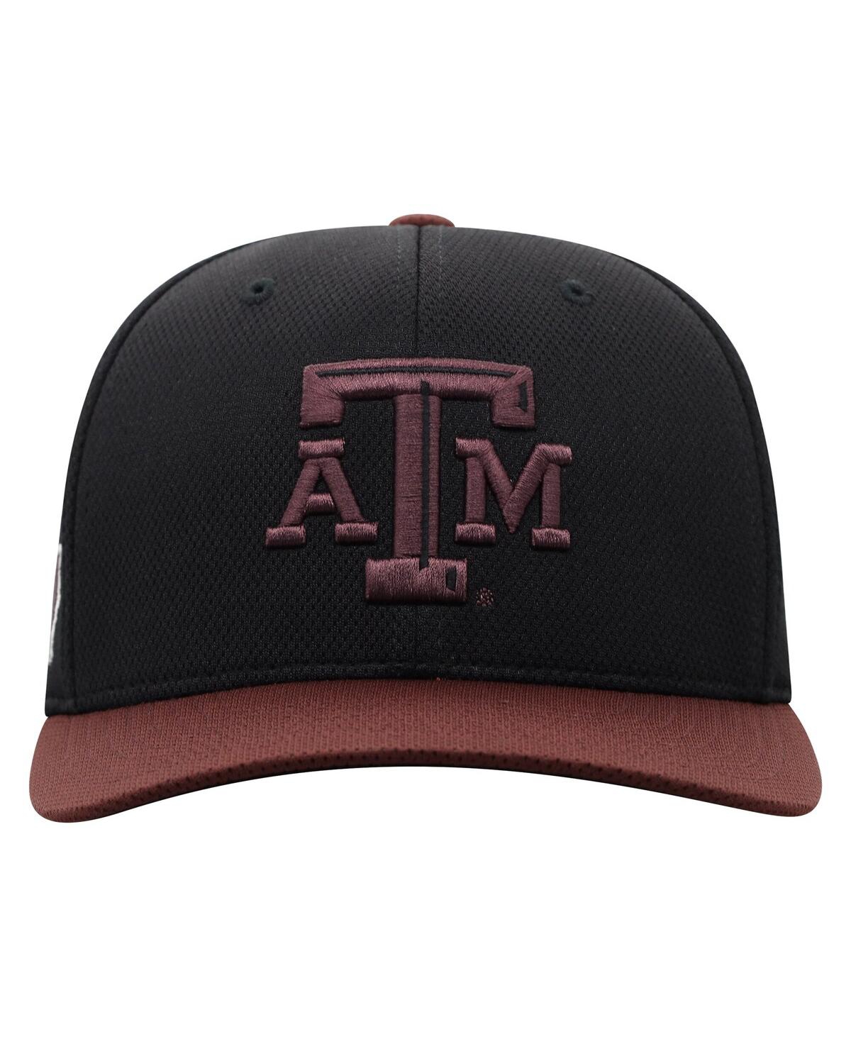 Top Of The World Men's Black Texas A&m Aggies Reflex Fitted Hat In Black