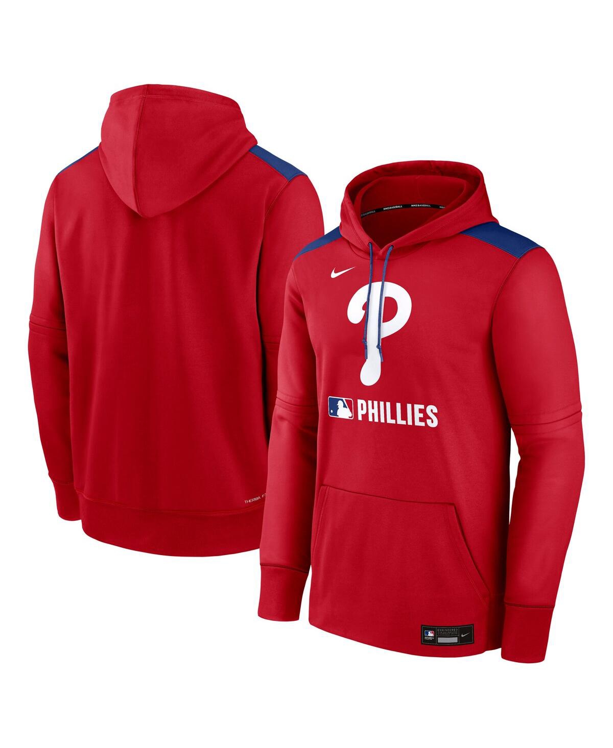 Nike Men's Red Philadelphia Phillies Authentic Collection Performance Pullover Hoodie - Red