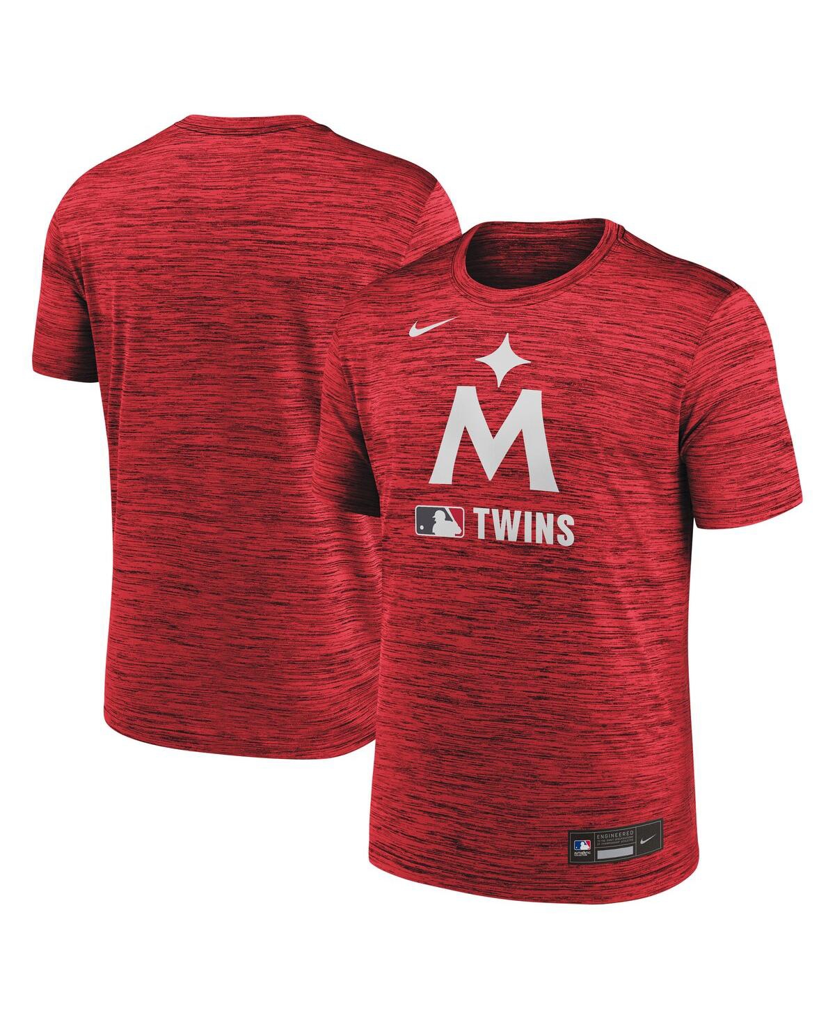 Nike Men's Red Minnesota Twins Authentic Collection Velocity Performance Practice T-shirt In Red