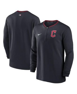 Nike - Men's Navy Cleveland Guardians Authentic Collection Performance Half-Zip Sweatshirt