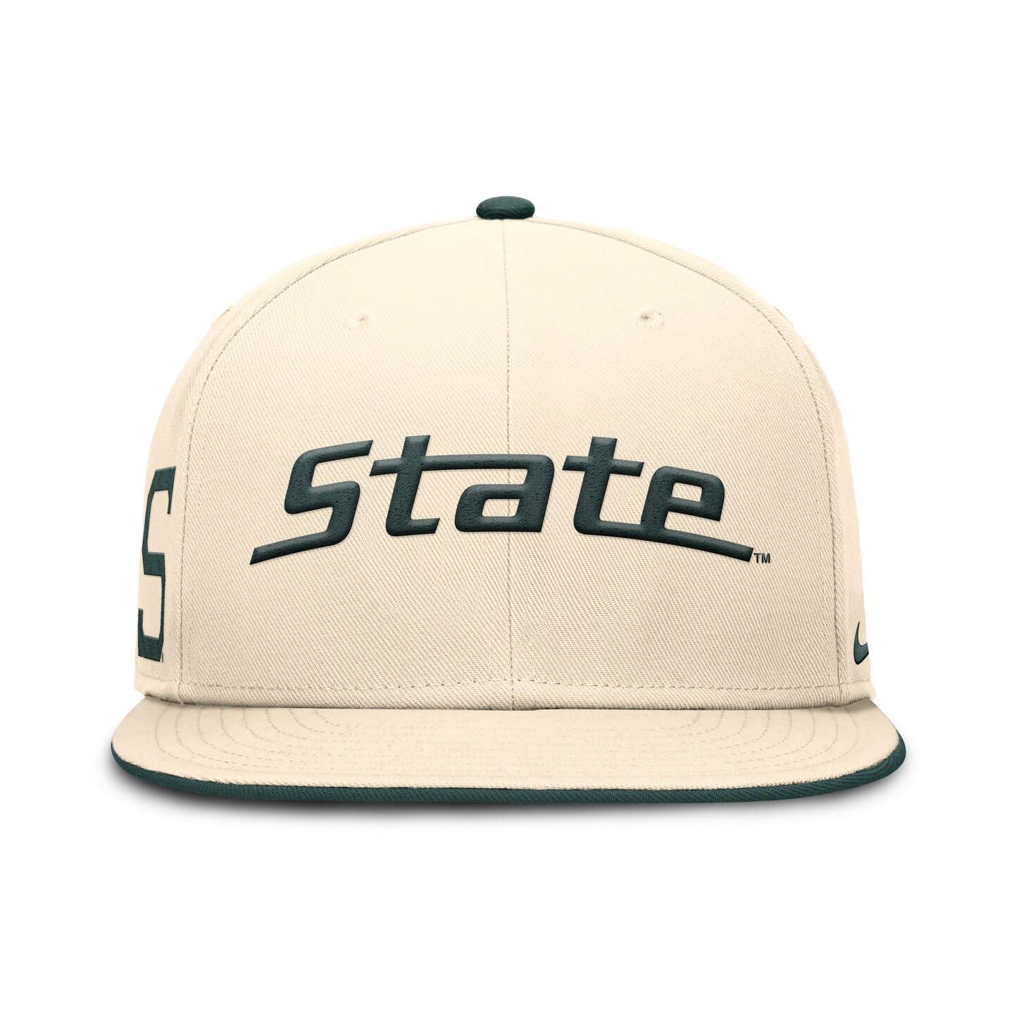 Мужская кепка Nike Natural Michigan State Spartans Primetime True Performance Fitted Hat — фото 4